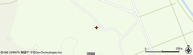 秋田県大館市比内町笹館（中沼田）周辺の地図