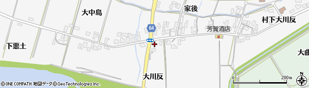 秋田県能代市朴瀬大川反71周辺の地図