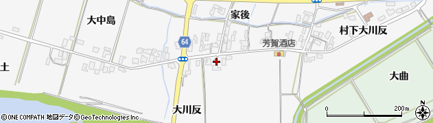 秋田県能代市朴瀬大川反112周辺の地図