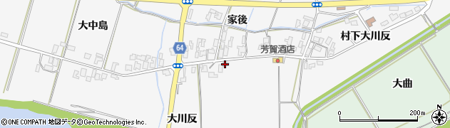 秋田県能代市朴瀬大川反123周辺の地図