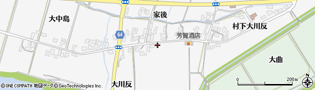 秋田県能代市朴瀬大川反124周辺の地図