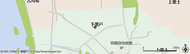秋田県能代市吹越下悪戸周辺の地図