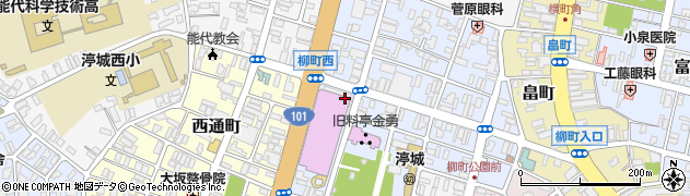北都銀行能代駅前支店 ＡＴＭ周辺の地図
