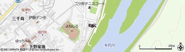 秋田県能代市二ツ井町（町尻）周辺の地図