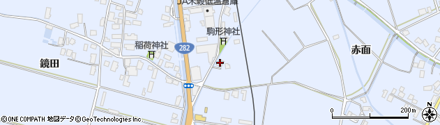 秋田県鹿角市花輪（赤面）周辺の地図