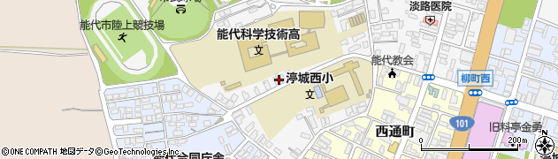 秋田県能代市盤若町周辺の地図