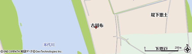 秋田県能代市真壁地（古川布）周辺の地図