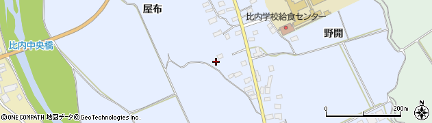 秋田県大館市比内町新館屋布101周辺の地図