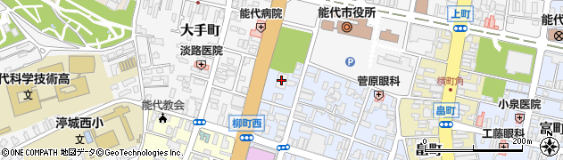 秋田銀行能代支店周辺の地図