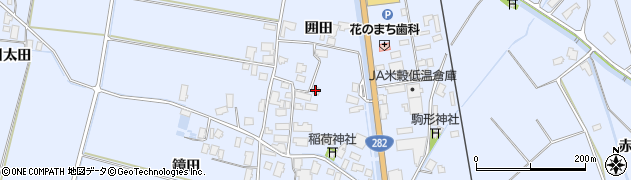 秋田県鹿角市花輪（囲田）周辺の地図