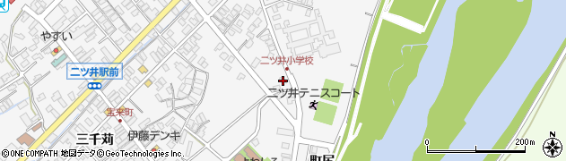 秋田県能代市二ツ井町滑良子川端周辺の地図