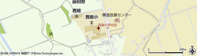 秋田県大館市比内町笹館（前田野）周辺の地図