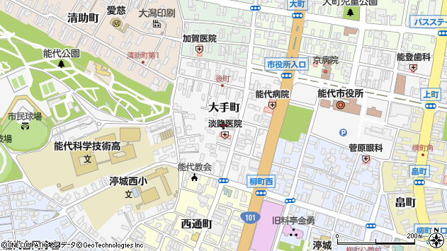 〒016-0805 秋田県能代市大手町の地図