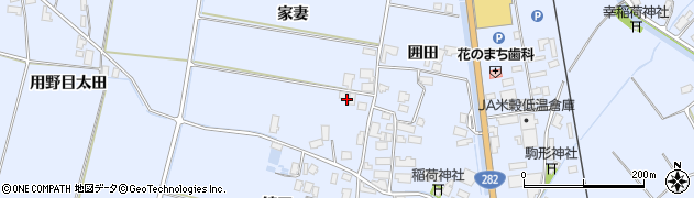 秋田県鹿角市花輪家妻周辺の地図
