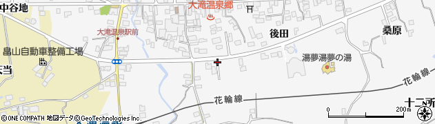 秋田県大館市十二所（後田）周辺の地図