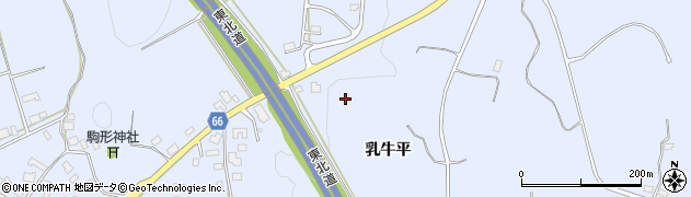 秋田県鹿角市花輪（乳牛平）周辺の地図