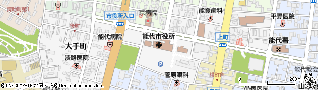 秋田県能代市周辺の地図