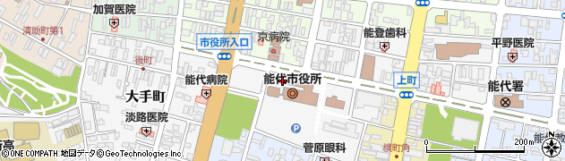 能代市役所総務部　総務課行政改革推進室周辺の地図