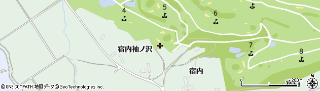 秋田県大館市比内町味噌内（宿内袖ノ沢）周辺の地図