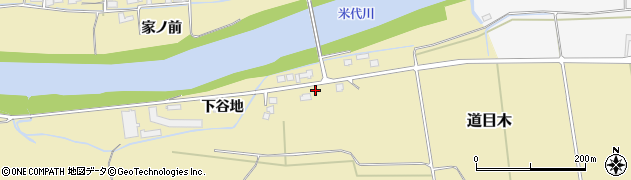秋田県大館市道目木下谷地63周辺の地図