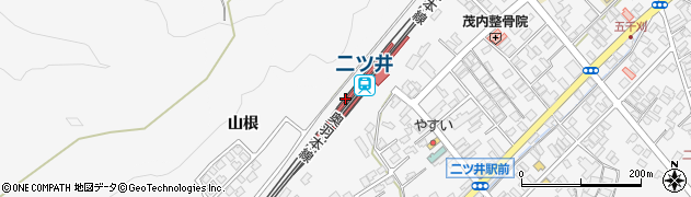 二ツ井駅周辺の地図