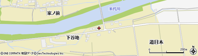 秋田県大館市道目木下谷地34周辺の地図
