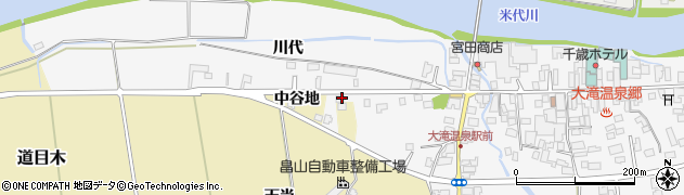 秋田県大館市十二所川代周辺の地図