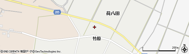 秋田県能代市荷八田前谷地周辺の地図