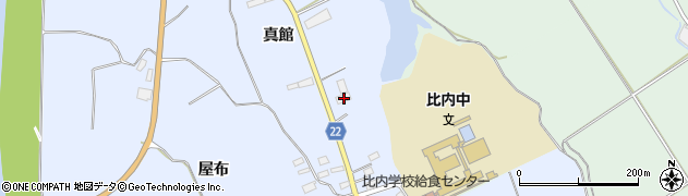 秋田県大館市比内町新館真館117周辺の地図