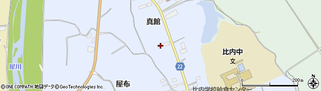 秋田県大館市比内町新館真館2周辺の地図
