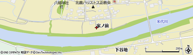 秋田県大館市曲田（家ノ前）周辺の地図