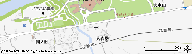 秋田県大館市十二所（平内新田）周辺の地図