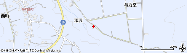 秋田県鹿角市花輪深沢46周辺の地図