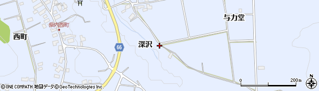 秋田県鹿角市花輪深沢62周辺の地図