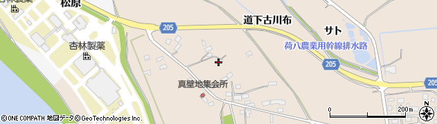 秋田県能代市真壁地（下悪土）周辺の地図