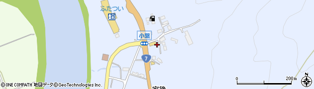 秋田県能代市二ツ井町小繋恋の沢周辺の地図