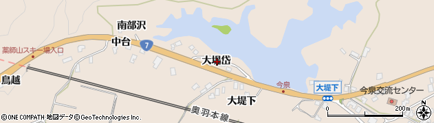 秋田県北秋田市今泉大堤岱周辺の地図