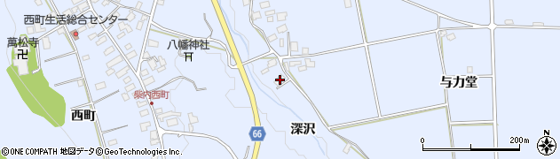 秋田県鹿角市花輪深沢65周辺の地図
