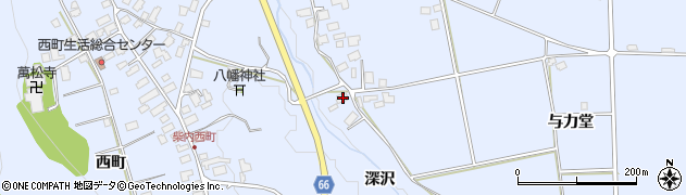 秋田県鹿角市花輪深沢64周辺の地図