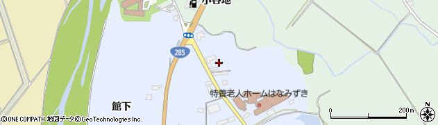 秋田県大館市比内町新館真館58周辺の地図