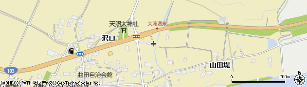 秋田県大館市曲田沢口周辺の地図