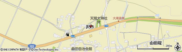 秋田県大館市曲田沢口65周辺の地図