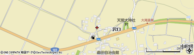 秋田県大館市曲田（家ノ後）周辺の地図