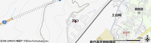 秋田県能代市二ツ井町沢口周辺の地図