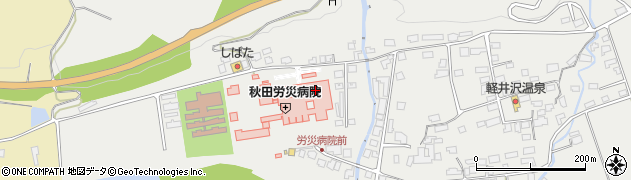 秋田県大館市軽井沢（下岱）周辺の地図