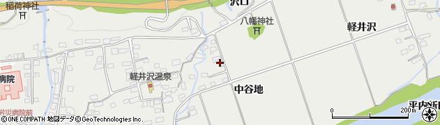 秋田県大館市軽井沢（中谷地）周辺の地図