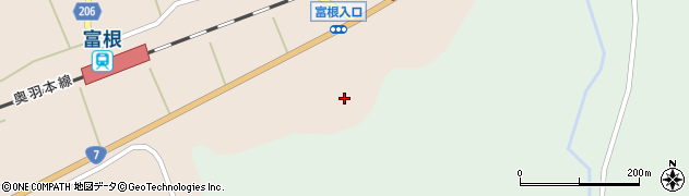 秋田県能代市二ツ井町飛根（矢崎）周辺の地図