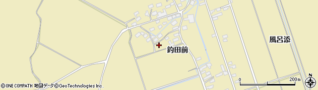 秋田県大館市比内町達子（釣田前）周辺の地図