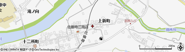 秋田県大館市十二所上新町39周辺の地図