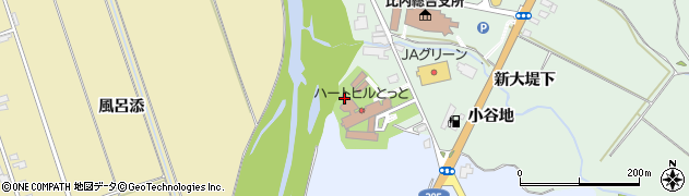 秋田県大館市比内町新館（館下）周辺の地図